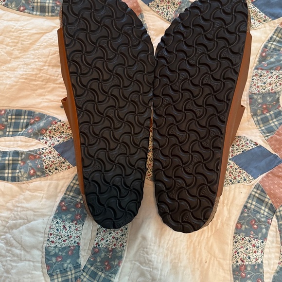 Birkenstock Ginger Brown Sandals with Silver Buckles - Picture 2 of 6